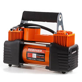Компресор автомобільний 10 атм, 276 Вт двопоршневий Rebiner RAC-410 для коліс R13, R14, R15, R16, R17, R18