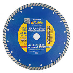 Круг алмазний сегментний 230×2.8×22.2 мм Kubis 07-04-2230