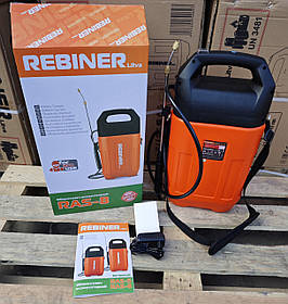 Обприскувач акумуляторний 8 л, Li-Ion акумулятор Rebiner RAS-8 [гарантія 36 місяців]