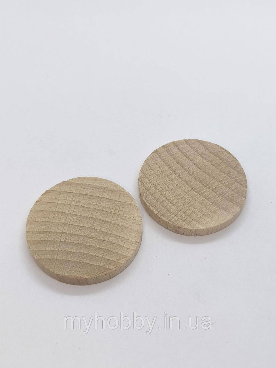 Декор Дерев'яні Пластинки круглі 38мм -2шт, фото 1