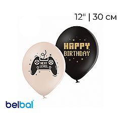 Принт 042 BELBAL-ББ 12" Happy Birthday - Джойстик