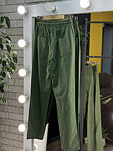 Шикарні жіночі штани, ткань "Стрейч+Льон" 48, 50, 52, 54, 56, 58, 60, 62 розмір 48, фото 5