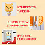 Дитячий спортивний комплекс з музичною колонкою 4в1 Terrio "Bear" Оранжево-бірюзовий, фото 4