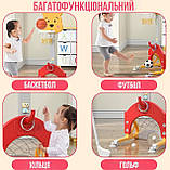 Дитячий спортивний комплекс з музичною колонкою 4в1 Terrio "Bear" Червоно-жовтий, фото 3