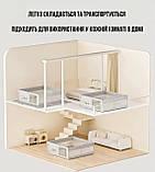 Дитячий манеж Terrio Happy L 150х180 см Жовтий з пластиковими дверима, двома ручками і 60 різнокольоровими м'ячами, фото 4