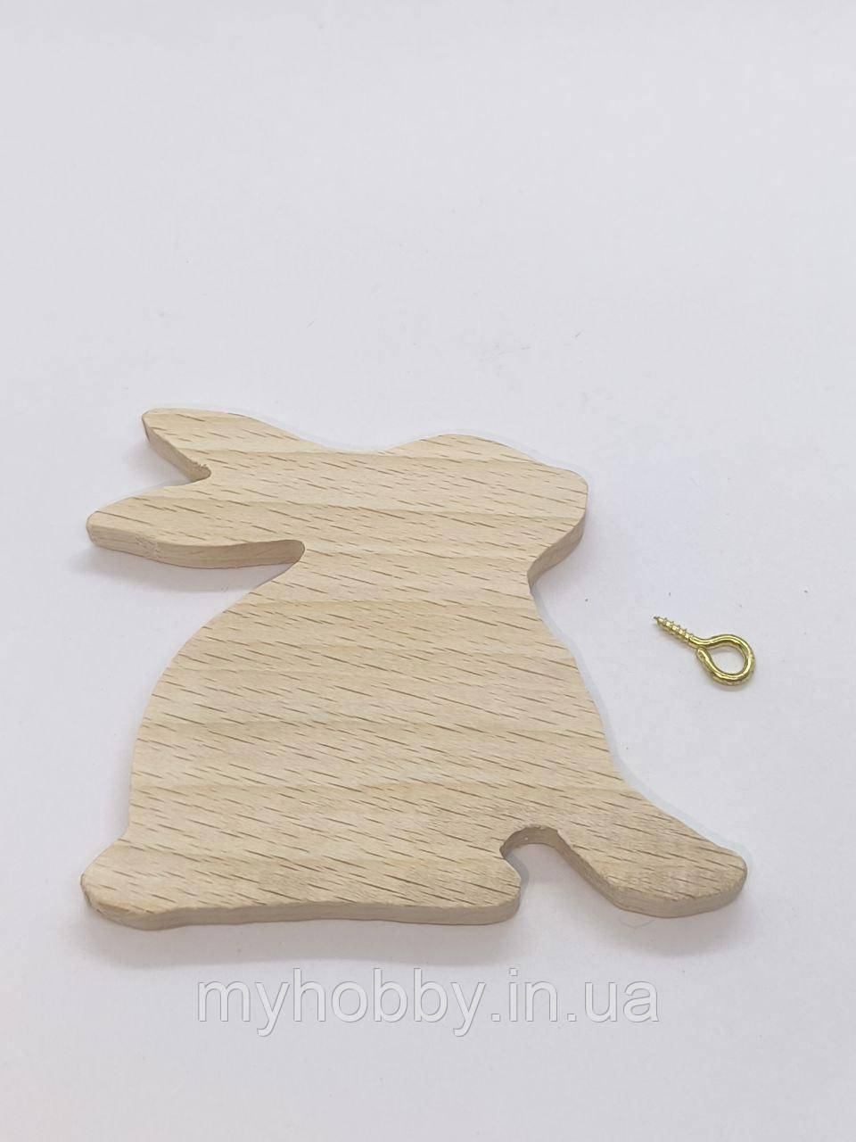 Підвіска Кролик з дерева 8см, фото 1