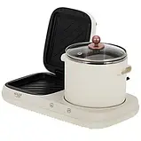 Сніданкова станція Adler AD 6421, 2 в 1: гриль і каструля 1 л, ретро-дизайн, 1100–1320 Вт, фото 4