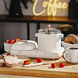 Сніданкова станція Adler AD 6421, 2 в 1: гриль і каструля 1 л, ретро-дизайн, 1100–1320 Вт, фото 2