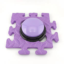 Голосова інтерактивна кнопка з функцією запису 9х4,5 см + килимок 16х16х1 см Бузковий