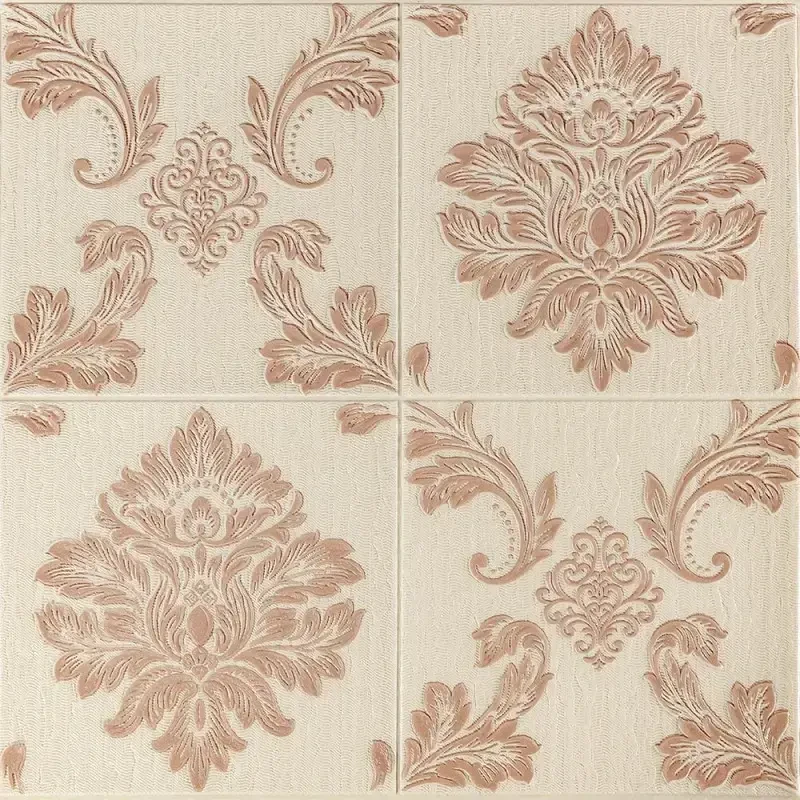 Самоклеюча декоративна 3D панель «Вінтаж Бежевий» 700×700×4мм, (405) BV-0000757, фото 1