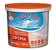 Фарба інтер'єрна для стін та стель 10 л "OPTIMA" сніжно-біла Yachta Paint