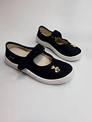 Тапочки для дівчинки Waldi 320-893 чорні р.30-35