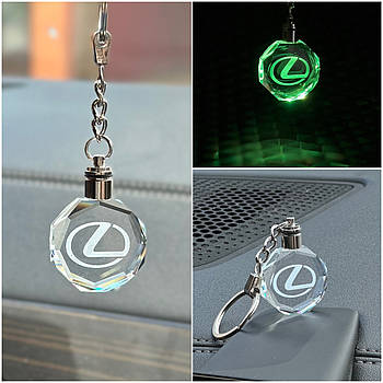 Брелок Crystal з різнокольоровою підсвіткою LEXUS