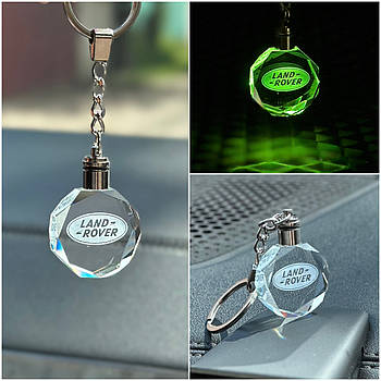 Брелок Crystal з різнокольоровою підсвіткою LAND ROVER