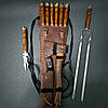 Набір шампурів у шкіряному чохлі "Фауна з сокирою", фото 2