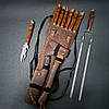 Набір шампурів у шкіряному чохлі "Фауна з сокирою", фото 4