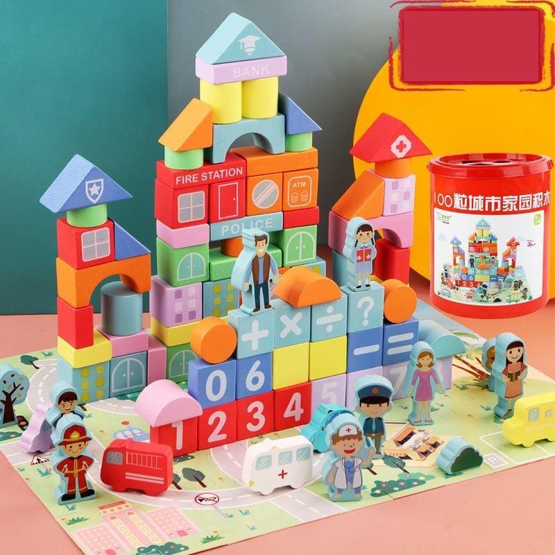 Дерев'яний конструктор Містечко 74255, фото 1