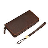 Гаманець чоловічий шкіряний Crazy Horse Клатч портмоне з натуральної шкіри Коричневий, фото 7