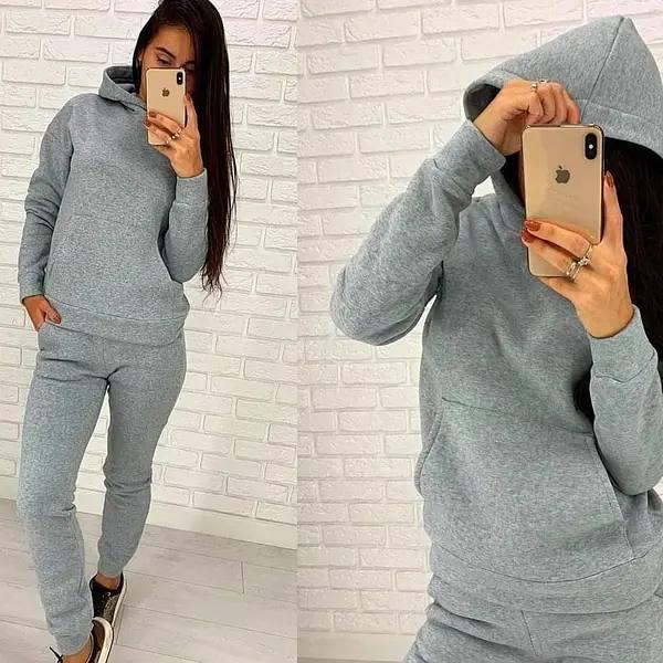 Жіночий теплий костюм з трехнитки на флісі, фото 1