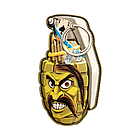 Шеврон ПВХ 3D РУЧНА ГРАНАТА 6 на липучці для велкро патч гумовий, фото 2