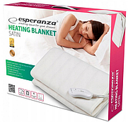 Електроковдра Esperanza Satin EHB002 White, 150 Х 80 см, 60 Вт, 2 режими нагрівання, Польща