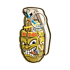 Шеврон ПВХ 3D РУЧНА ГРАНАТА 8 на липучці для велкро патч гумовий, фото 2