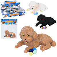 Іграшка собака, 14см, антистрес, TPR, мішура, у п/е /10/90/9шт в кор. 41-9-20,5см MS4766 tjy