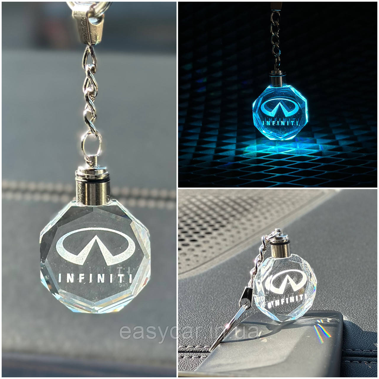 Брелок Crystal з різнокольоровою підсвіткою INFINITI, фото 1