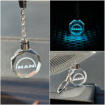 Брелок Crystal з різнокольоровою підсвіткою MAN