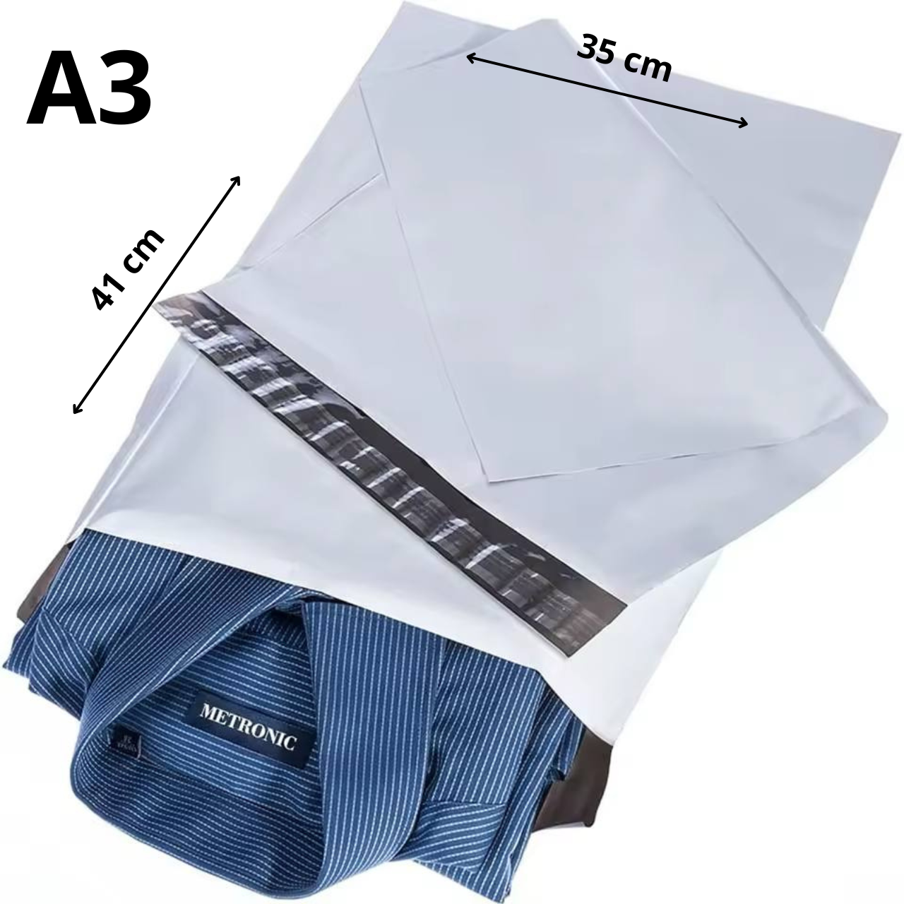 Кур'єрський пакет А3 350х410+50 мм без кишені, фото 1