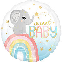 Фольгована кулька круг "Sweet baby" кольорова Anagram 18"(45см) 1шт.