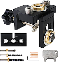 Кондуктор шаблон мебельный 3 в 1 для сверления отверстий 8/10/15 мм