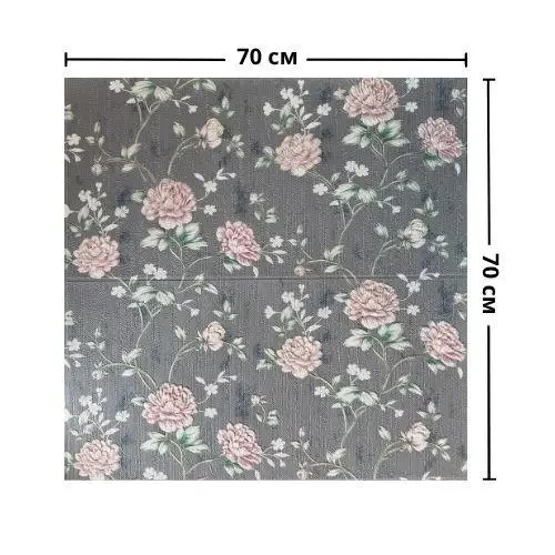 Декоративна Самоклеюча  3д панель Сірі троянди 700*700*3мм, (430) 3D панелі самоклеючі, декор для дому! BV-0000761