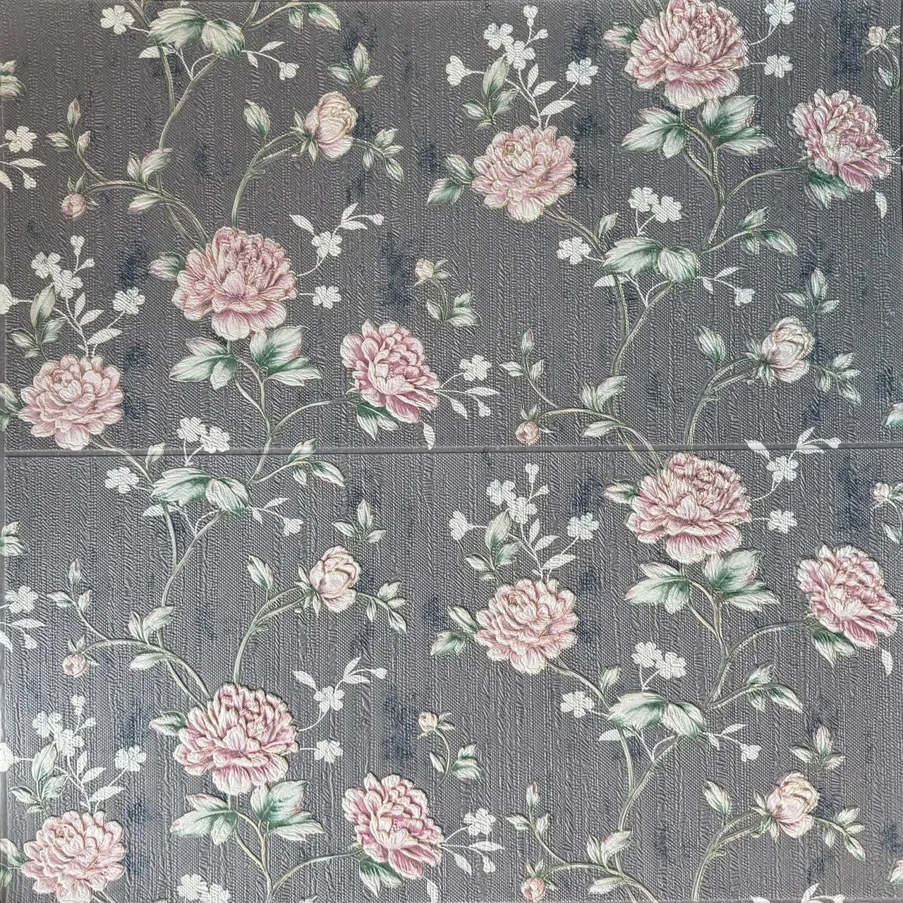 Самоклеюча Декоративна 3д панель Сірі троянди 700*700*3мм, (430) 3D панелі самоклеючі, декор для дому! BV-0000761