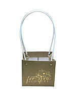 Сумка середня Крафт з написом For you