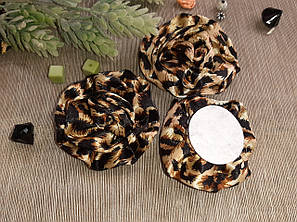 Атласні квіти леопард 65 мм, фото 1