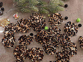 Атласні квіти леопард 65 мм, фото 2