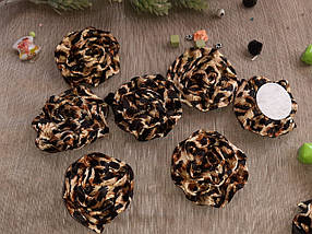 Атласні квіти леопард 65 мм, фото 3