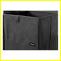 Ящик-органайзер для зберігання одягу L сірий кофр для речей вертикальне зберігання 30х30х20 см ST1