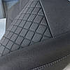 Чохли на сидіння Волга 31105 (Volga 31105) бугры автотканина ромбами чорні, фото 6