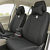 Чохли на сидіння Волга 31105 (Volga 31105) бугры автотканина ромбами чорні, фото 3