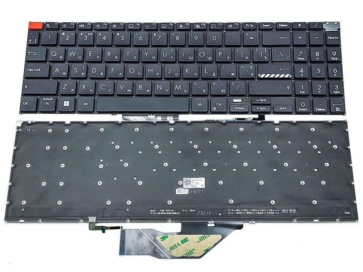 Клавіатура для Asus Vivobook K3502Z, 16X S5602, M5602, X5602, M3502, S3502, M3502Z, K3502, K3502Z(UA Black з підсвічуванням), фото 1