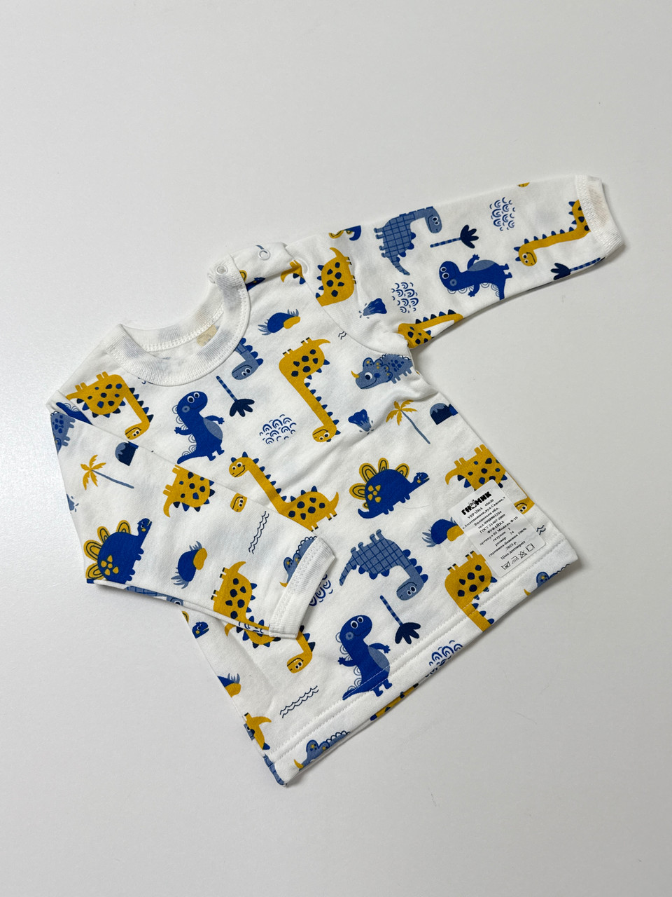 Кофточка із застібкою на плечі, в тканині футер (байка), 74 розмір, фото 1