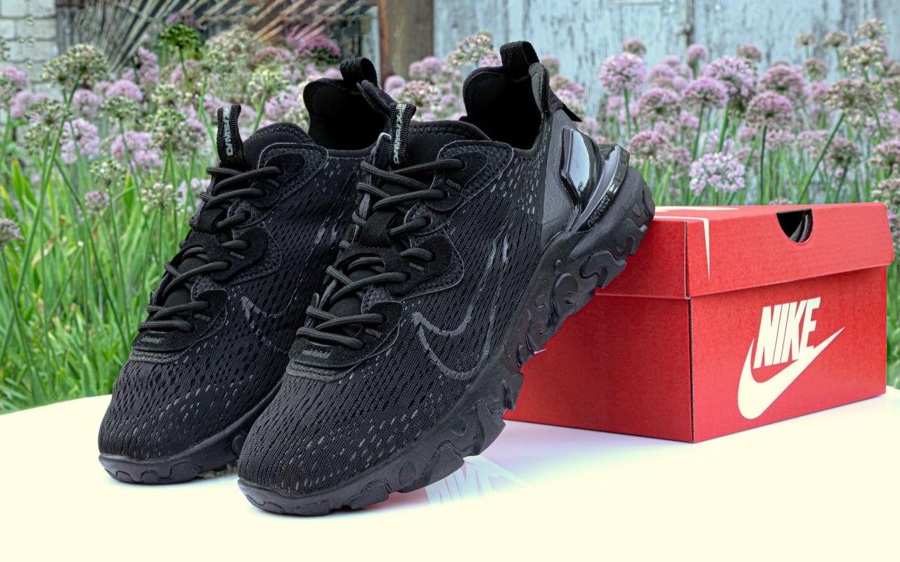 Чоловічі чорні Кросівки Nike React Vision, фото 1