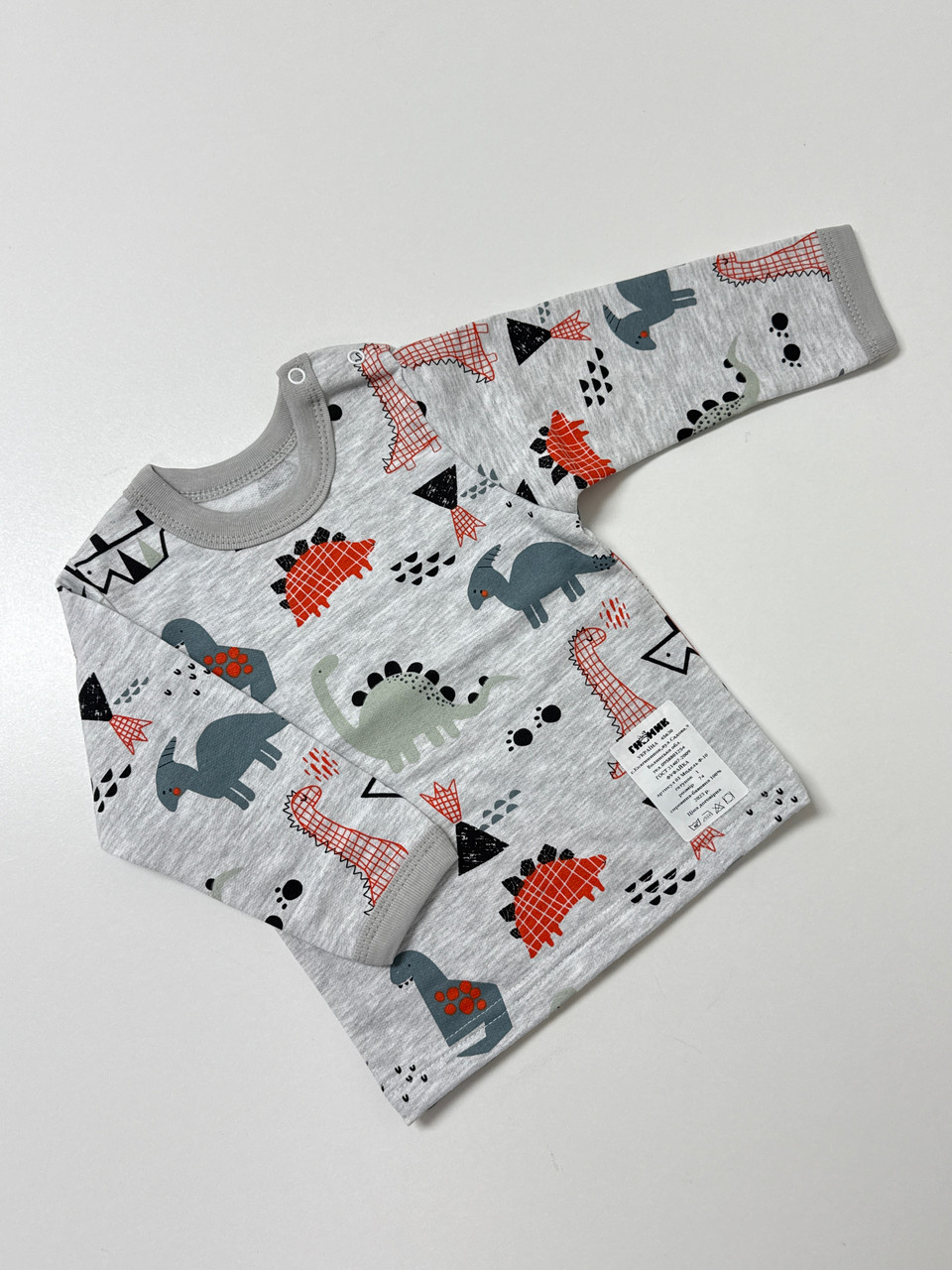 Кофточка із застібкою на плечі, в тканині футер (байка), 74 розмір, фото 1