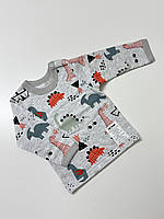 Кофточка із застібкою на плечі, в тканині футер (байка), 74 розмір