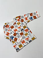 Кофточка із застібкою на плечі, в тканині футер (байка), 74 розмір