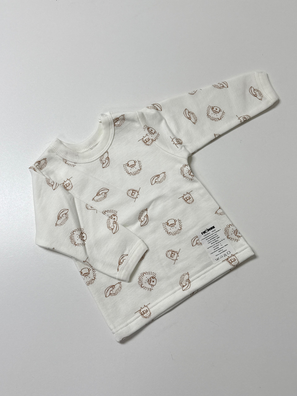 Кофточка із застібкою на плечі, в тканині футер (байка), 74 розмір, фото 1