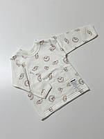 Кофточка із застібкою на плечі, в тканині футер (байка), 74 розмір