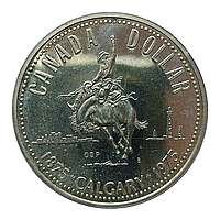 Канада 1 долар, 1975 100 років місту Калгарі